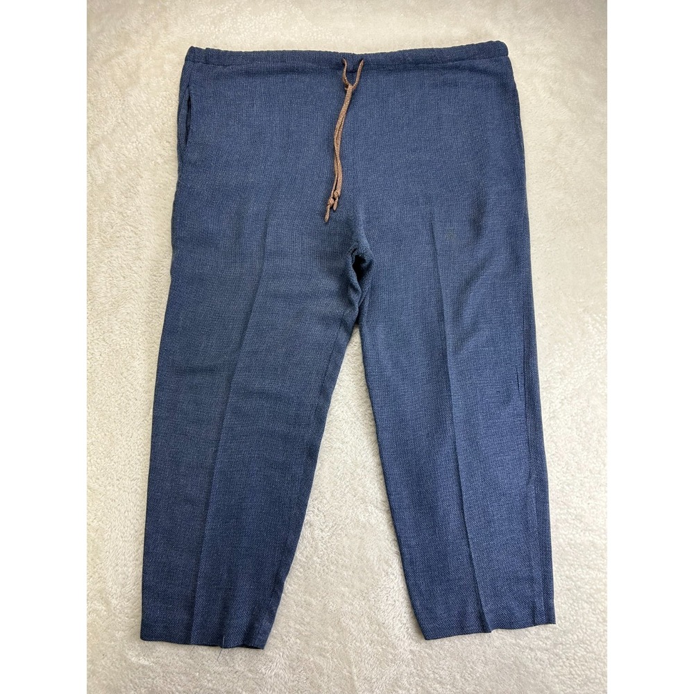 Vintage Faith By Celia Forrester Pants Womens S Blue Drawstring Pockets "Read"